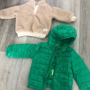 Primary jacket & Baby Barn pullover jacket both size 2T